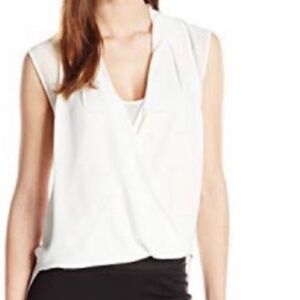 BCBGMAXAZRIA - wrap blouse - white - Medium